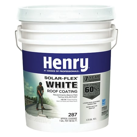 Henry Solarflex 287 Henry SolarFlex 287 Smooth White Elastomeric Roof Coating 475 gal HE287SF073